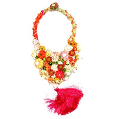 Textile necklace