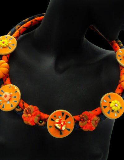 Textile necklace